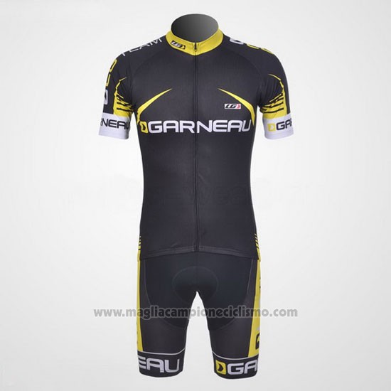 2011 Abbigliamento Ciclismo Louis Garneau Nero e Giallo Manica Corta e Salopette